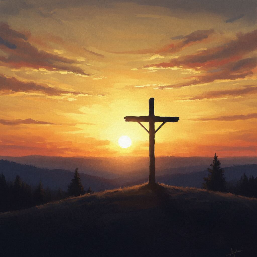 Cruz ao Pôr do Sol